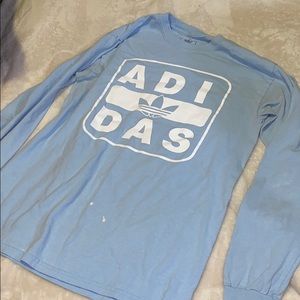 ADIDAS long sleeved baby blue tee